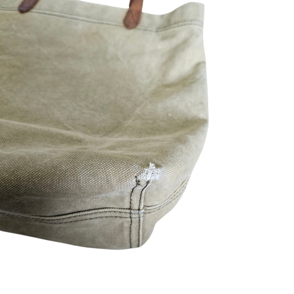 Madewell Canvas Green Transport Tote Bag - Picture 2 of 9